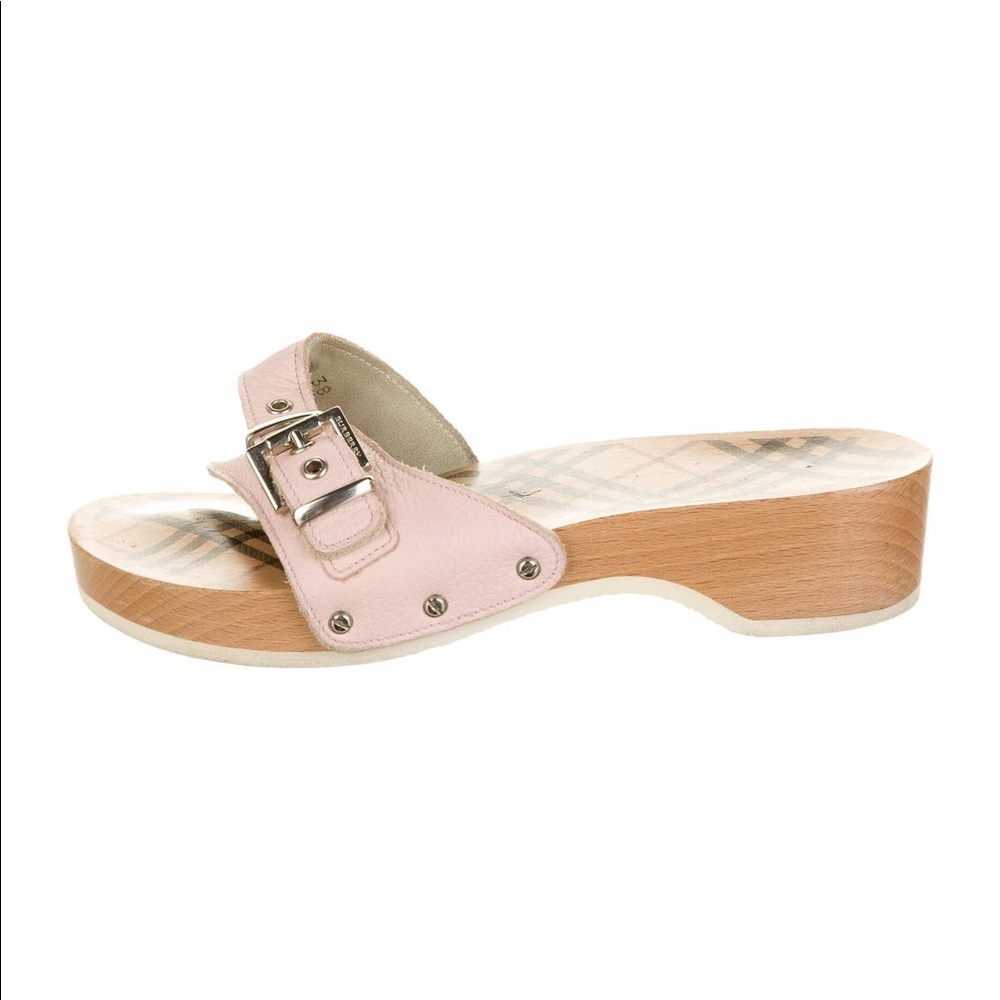 Burberry Pink Slide Clogs